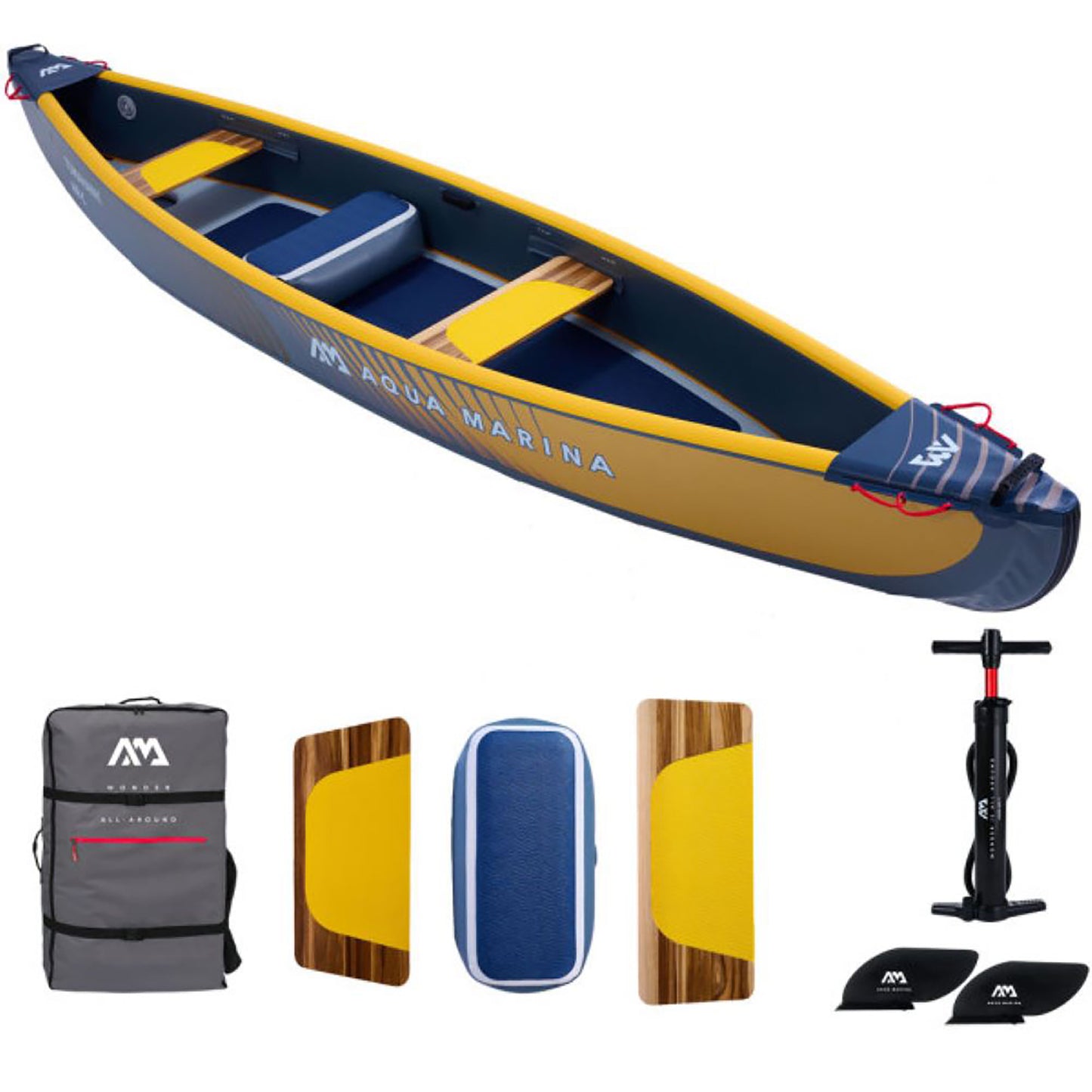 Aqua Marina - 15'8" Tomahawk 2/3-person Speed Canoe - Aqua Marina