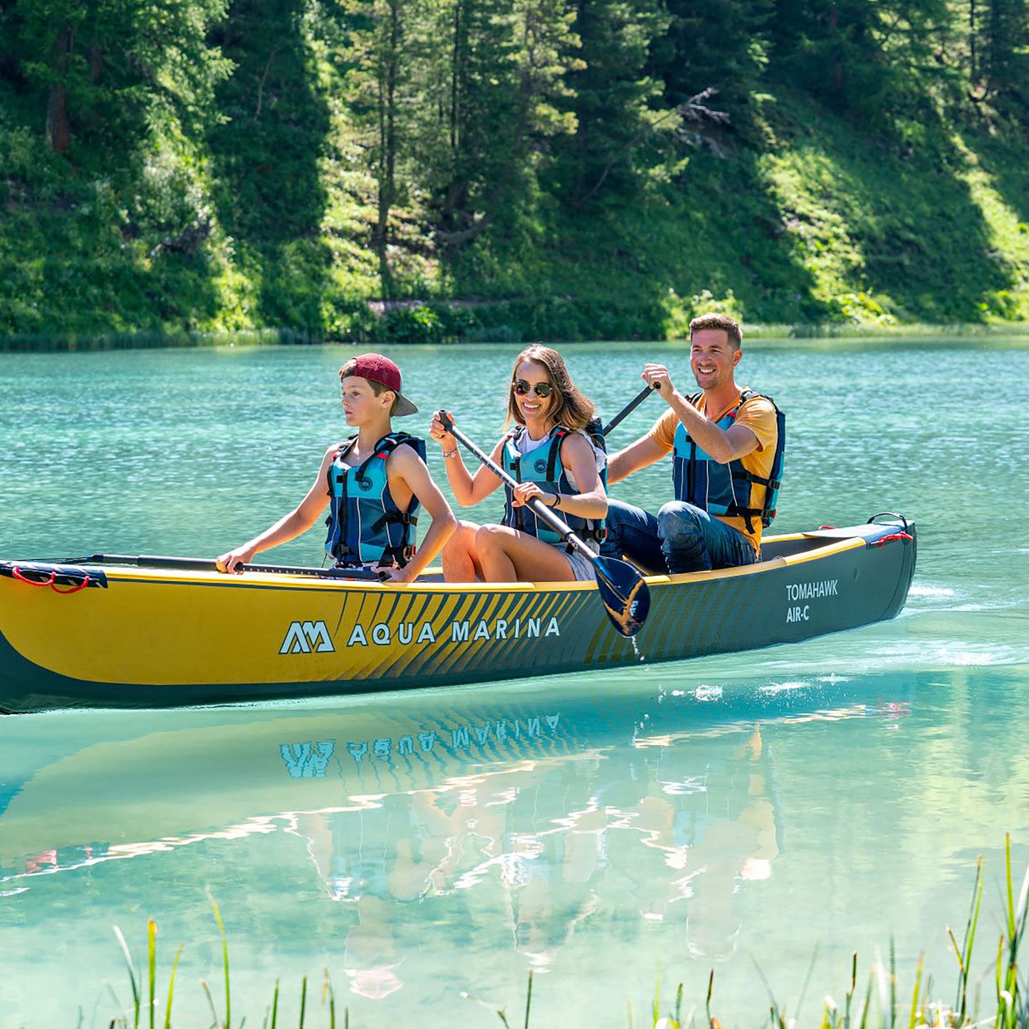 Aqua Marina - 15'8" Tomahawk 2/3-person Speed Canoe - Aqua Marina