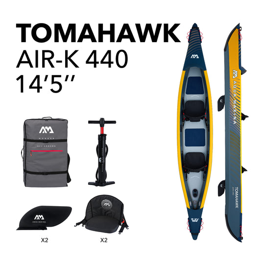 Aqua Marina - 14'5" Tomahawk 2-person Speed Kayak - Aqua Marina