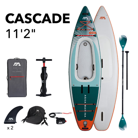 Aqua Marina - CASCADE 11'2" All-around iSUP-Hybrid Board w/Paddle - Aqua Marina
