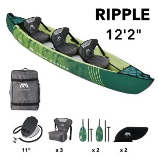 Aqua Marina - RIPPLE 370 Recreational Canoe-3 person - Aqua Marina