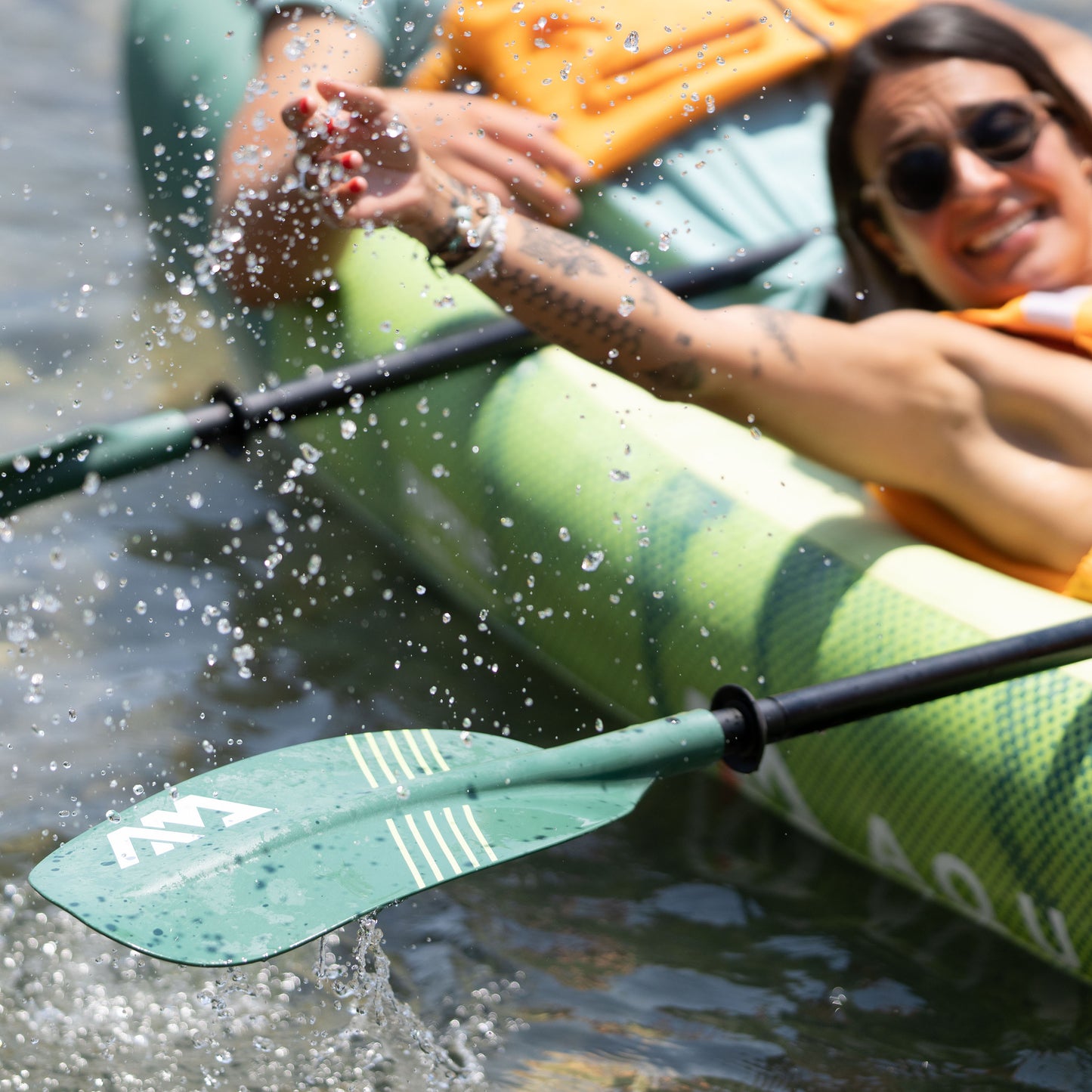 Aqua Marina - RIPPLE-TECH 2-in-1 Aluminum Canoe & Kayak Paddle - Aqua Marina