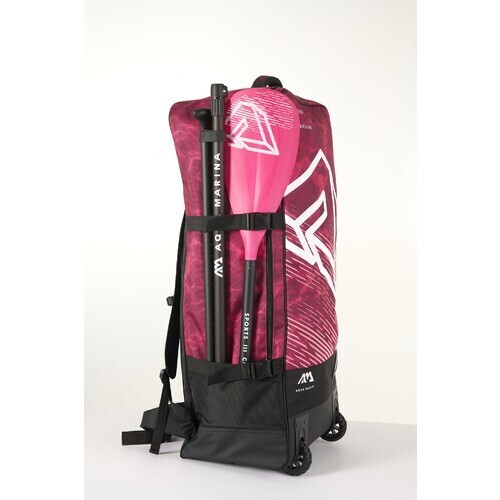 Premium Luggage Bag - (raspberry) With Rolling Wheel 123l