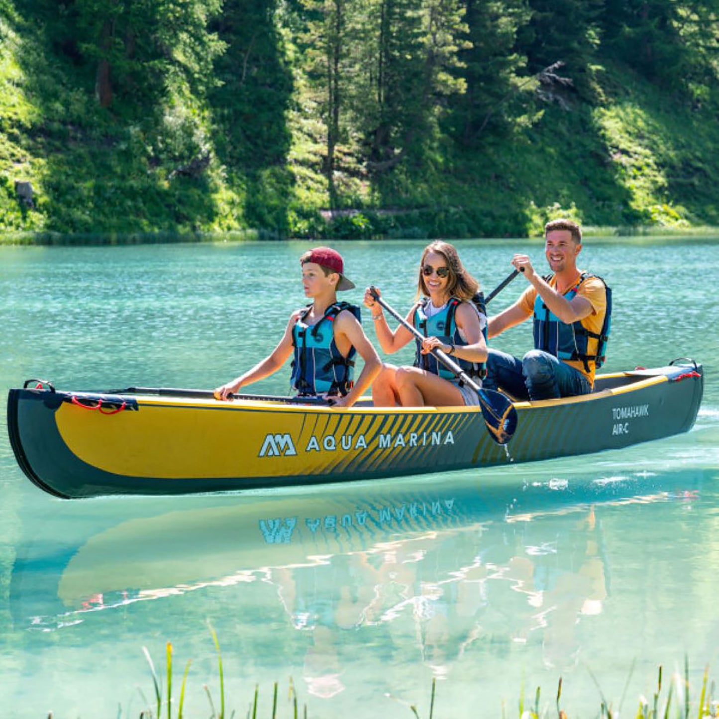 Aqua Marina - 15'8" Tomahawk 2/3-person Speed Canoe - Aqua Marina