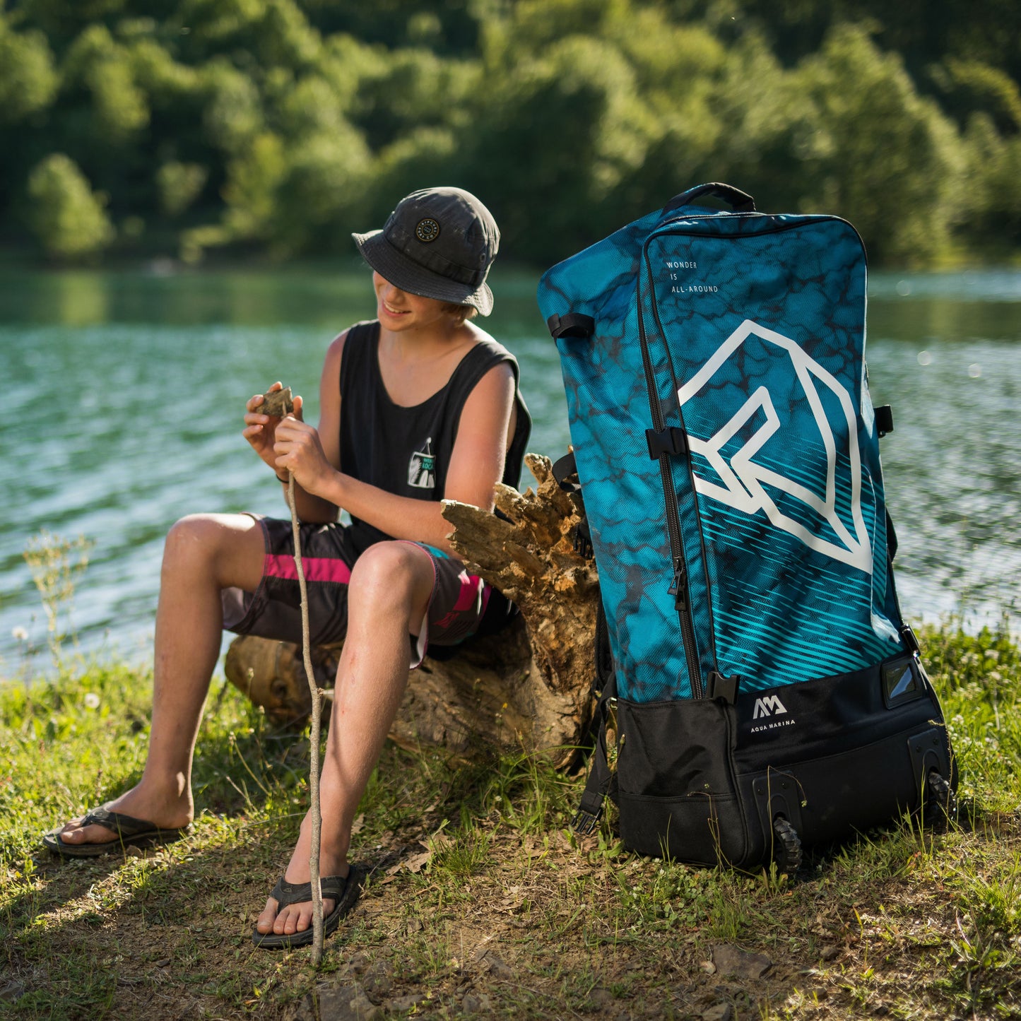 Aqua Marina - Premium Luggage Bag - (Blueberry) with rolling wheel 132L - Aqua Marina