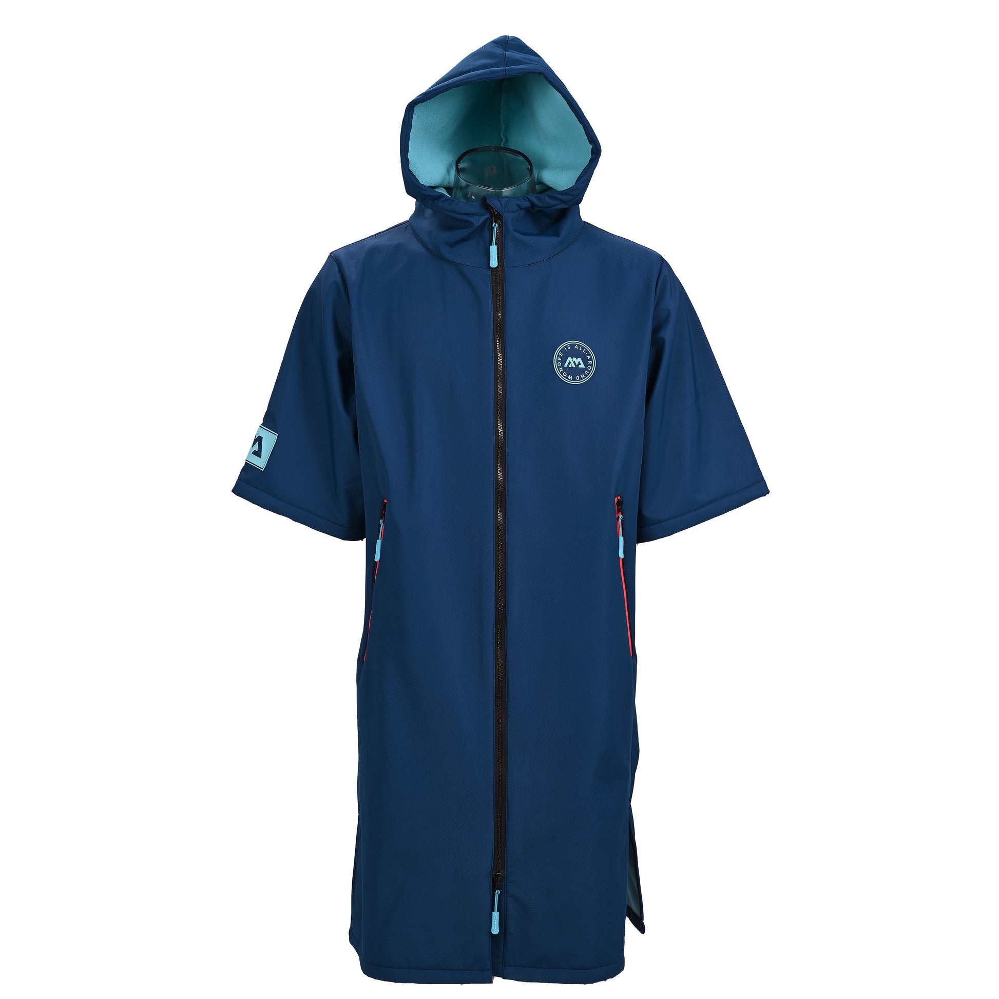 Aqua Marina - Water-repellent Thermal Poncho (Navy) - Medium - Aqua Marina