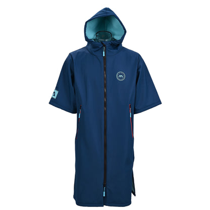 Aqua Marina - Water-repellent Thermal Poncho (Navy) - Medium - Aqua Marina