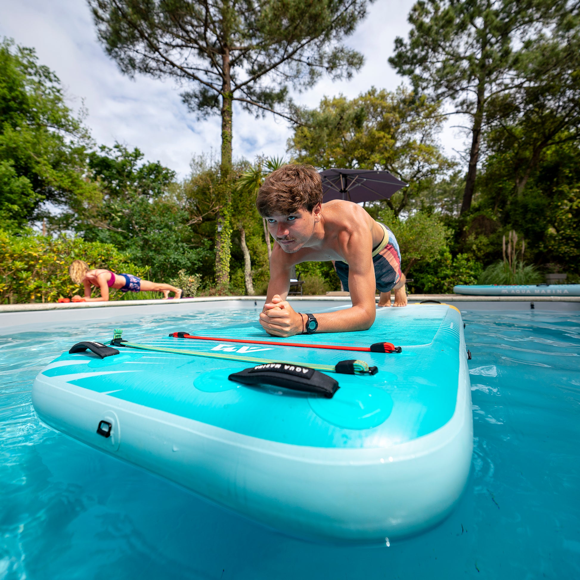 Aqua Marina - PEACE 8'2" Inflatable Fitness Mat w/Carry Strap - Aqua Marina