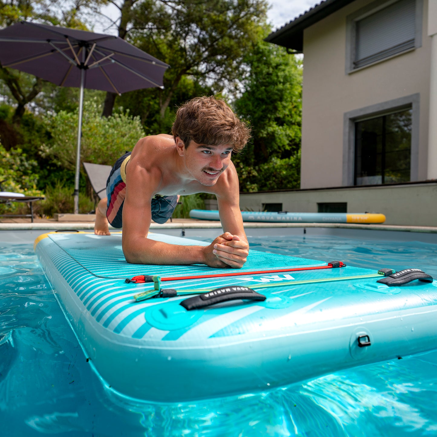 Aqua Marina - PEACE 8'2" Inflatable Fitness Mat w/Carry Strap - Aqua Marina