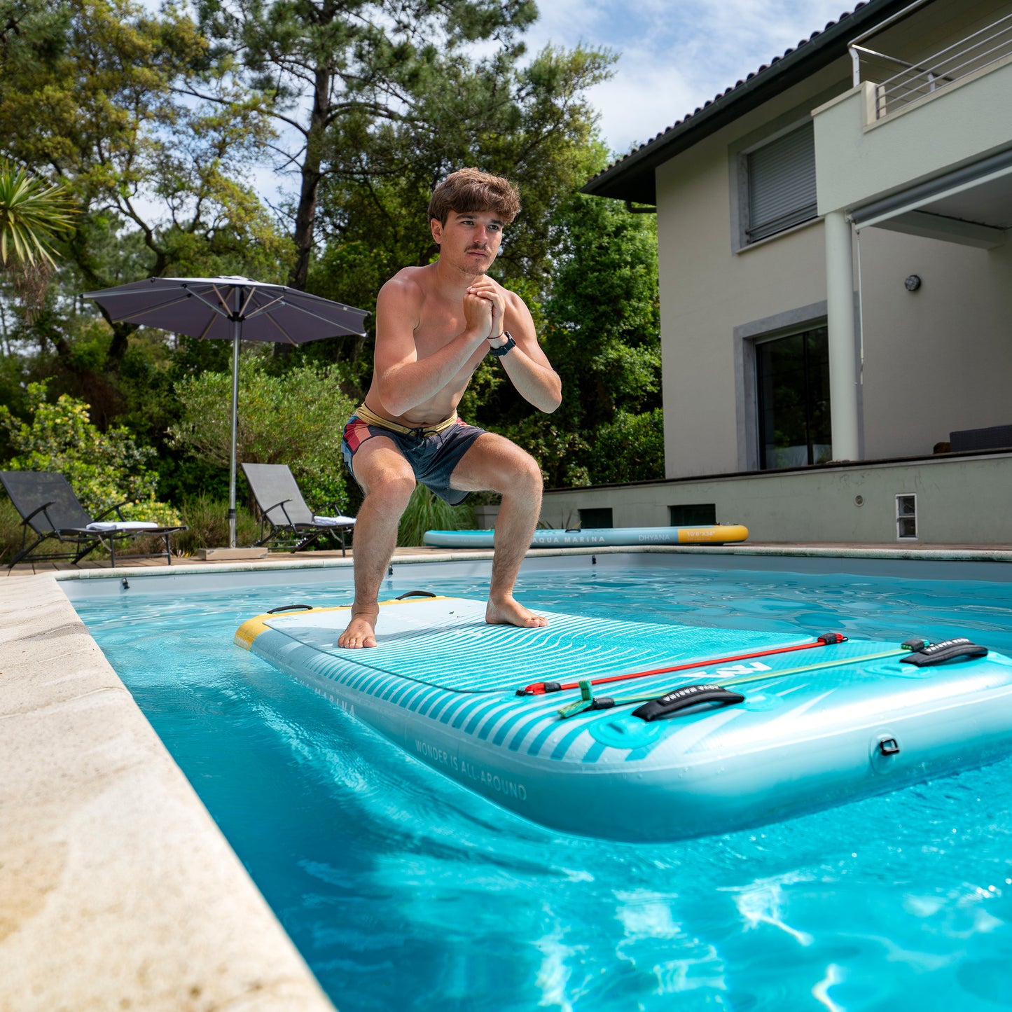 Aqua Marina - PEACE 8'2" Inflatable Fitness Mat w/Carry Strap - Aqua Marina